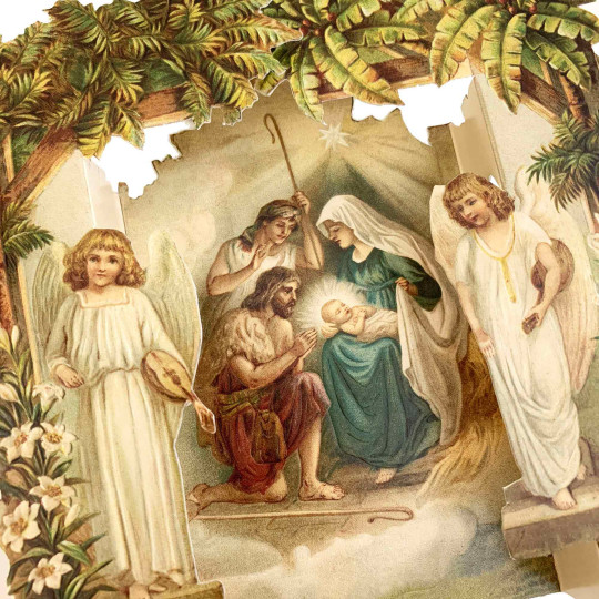 3D Standing Nativity Scene Christmas Card